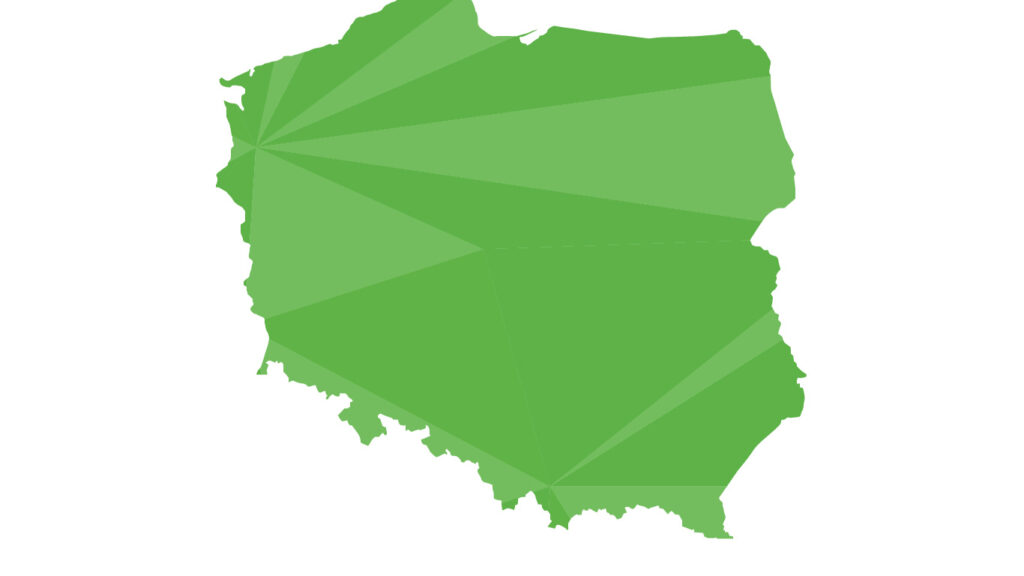 Karte Polen Grün